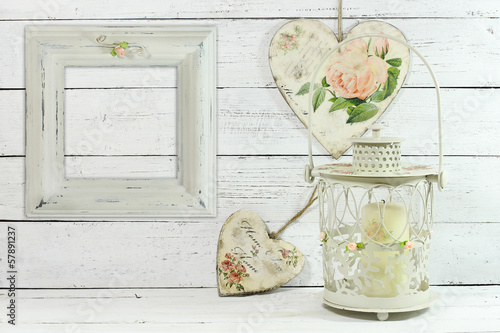 two hearts made by decoupage