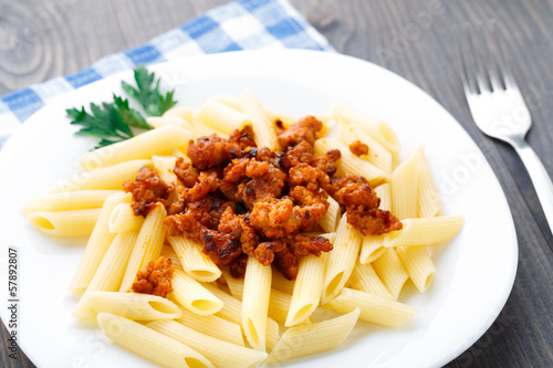 Pasta with bolognese sauce