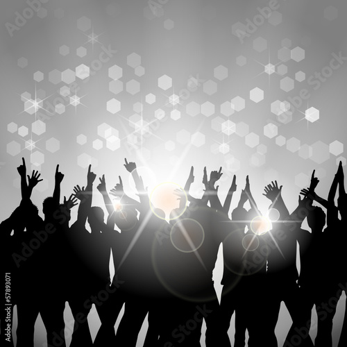publikum vor buehne blendendes licht I