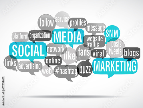 word cloud bubbles : social media marketing (cs5) photo