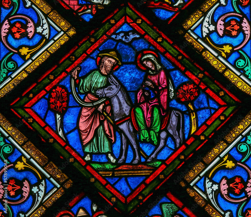 Holy Family - Nativity stained glass