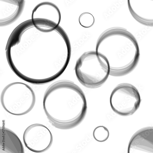 Seamless Pattern Circle Bubble Black