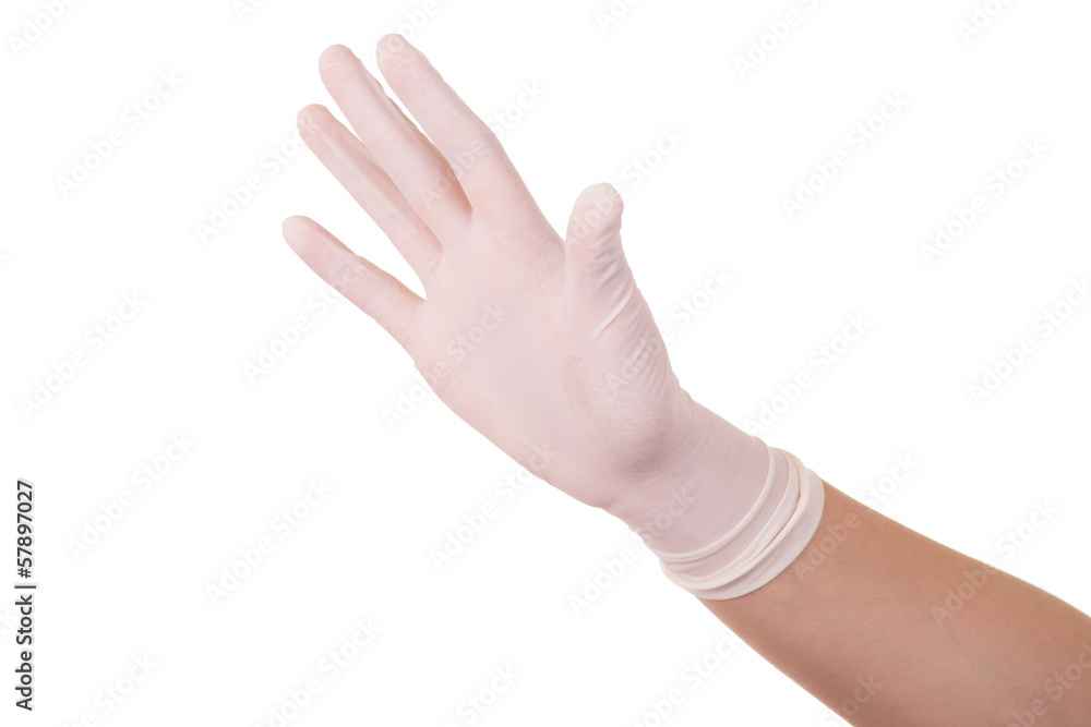 latex glove on isolate white background latex glove on isolate white background