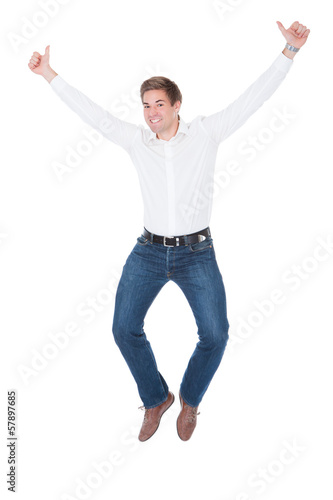 Excited Young Man