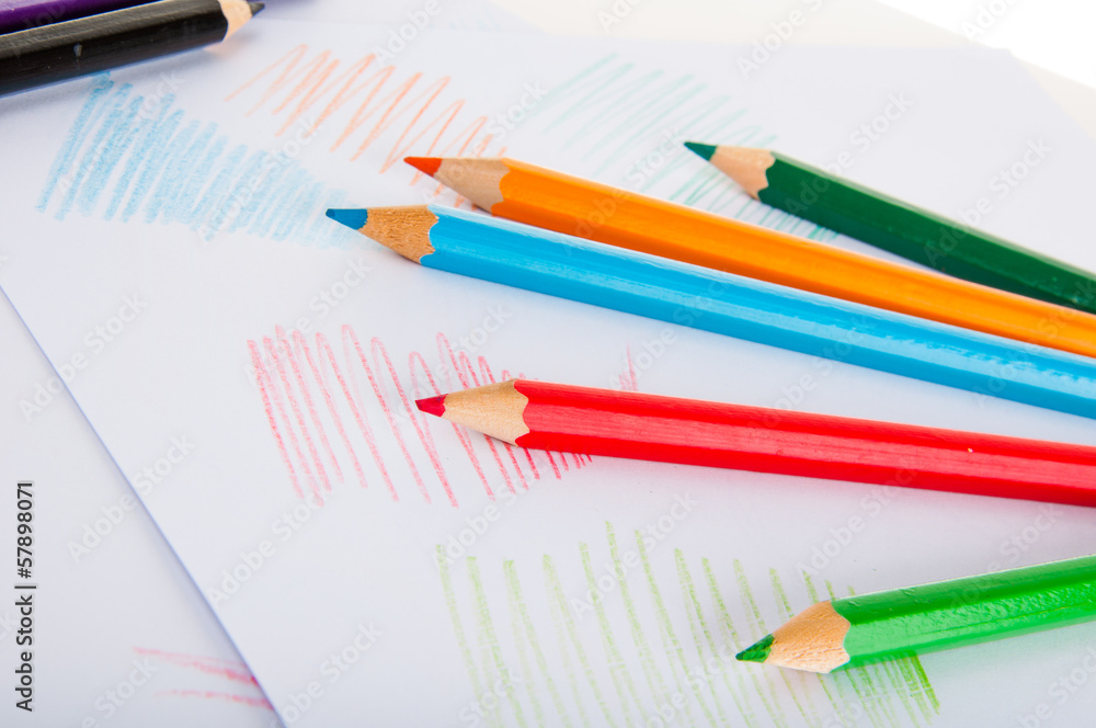 Vivid composition of color pencils Vivid composition of color pencils