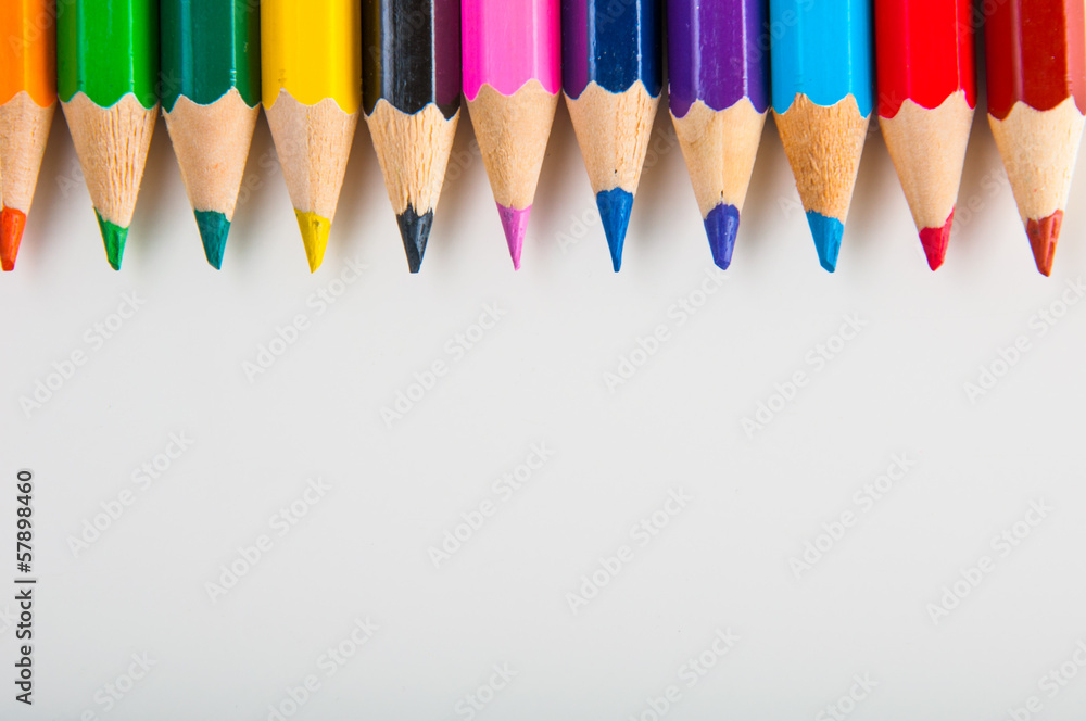 Bright composition of color pencils Bright composition of color pencils