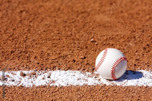 Photography Baseball on the Chalk Line