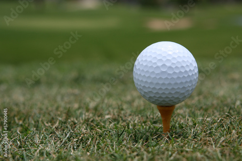 Golf Ball Teed Up
