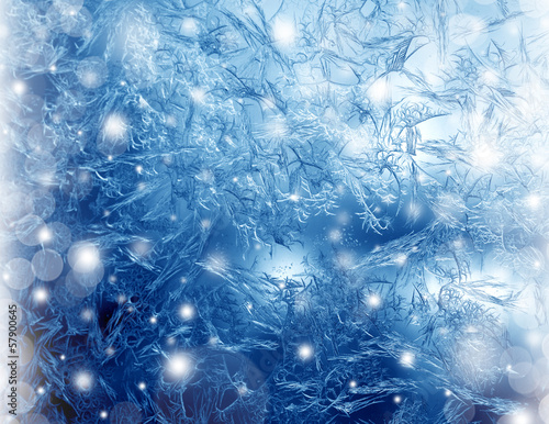 Wallpaper Mural Frosty winter pattern Torontodigital.ca