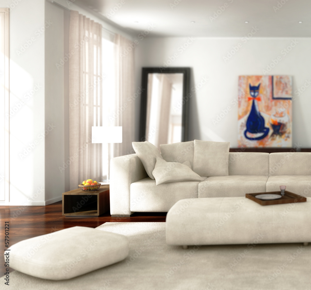 Fototapeta premium Couch in focus
