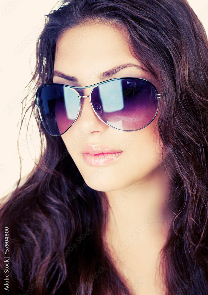 Beauty Stylish Fashion Model Girl wearing Sunglasses Beauty Stylish Fashion Model Girl wearing Sunglasses