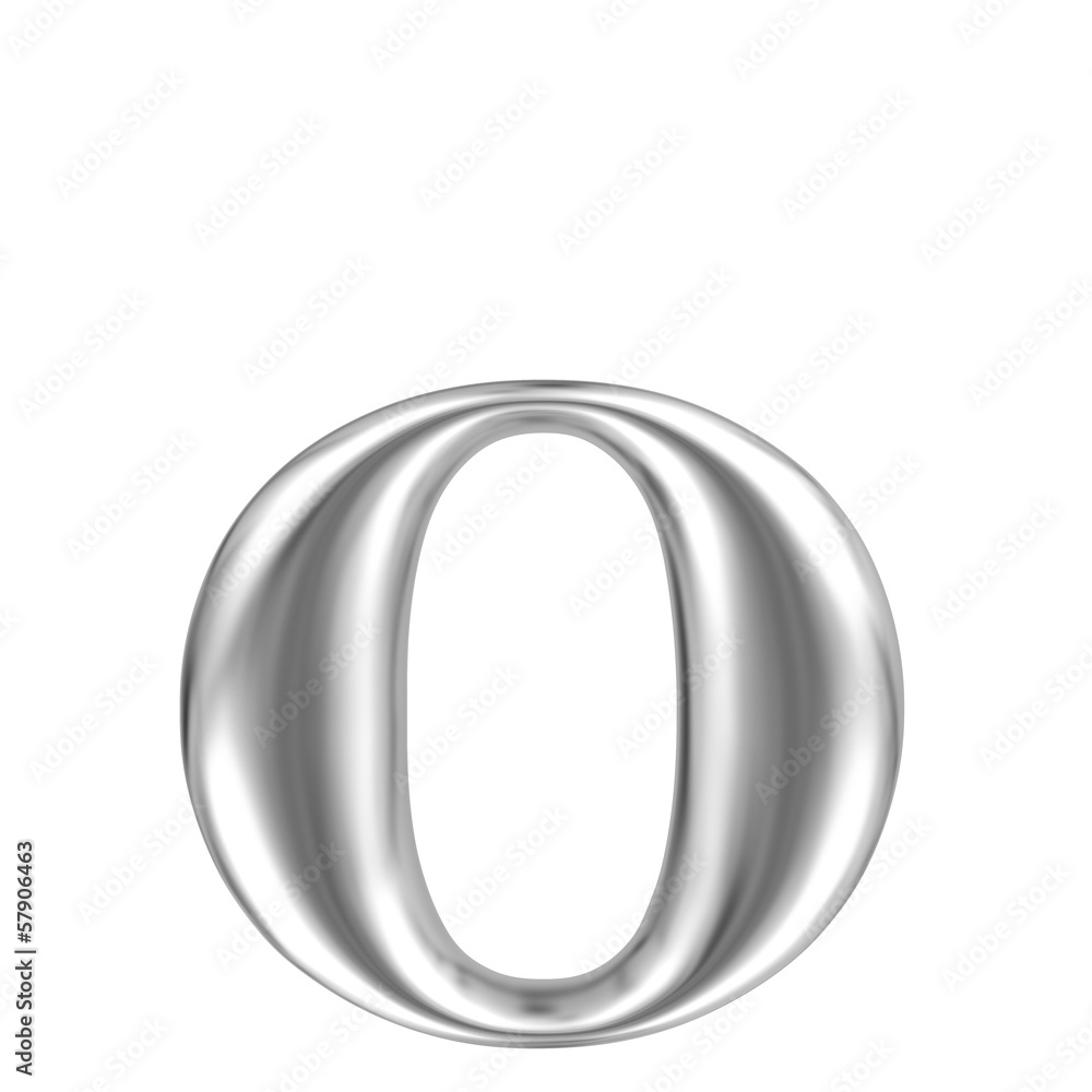 Aluminium font lorewcase letter o Aluminium font lorewcase letter o