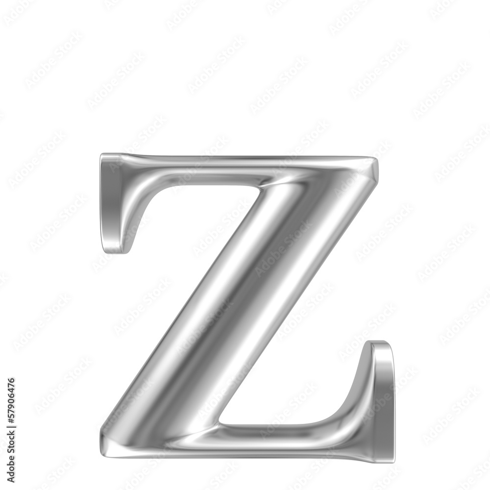 Aluminium font lorewcase letter z Aluminium font lorewcase letter z