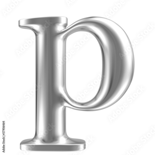 Aluminium font lorewcase letter p photo