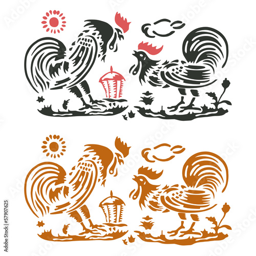Traditional italian tablecloth decoration