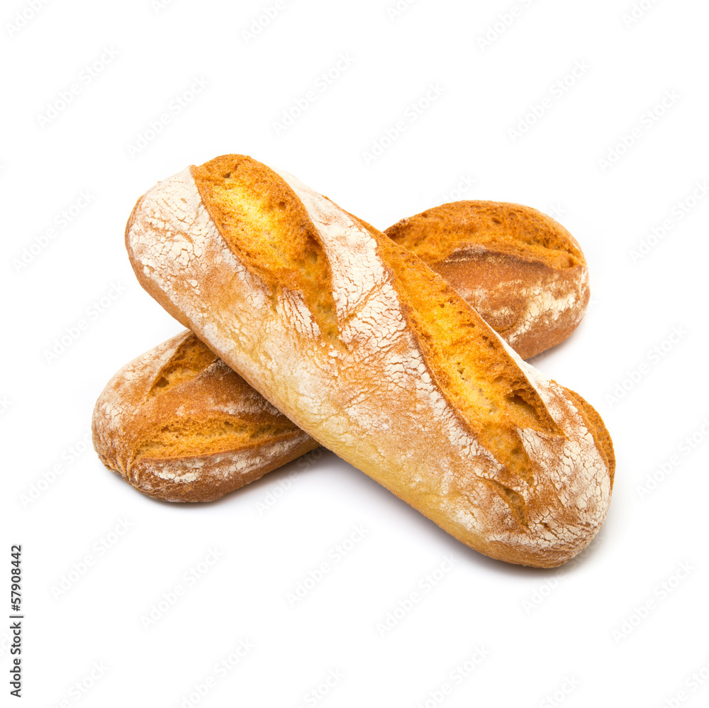 pane italiano in fondo bianco