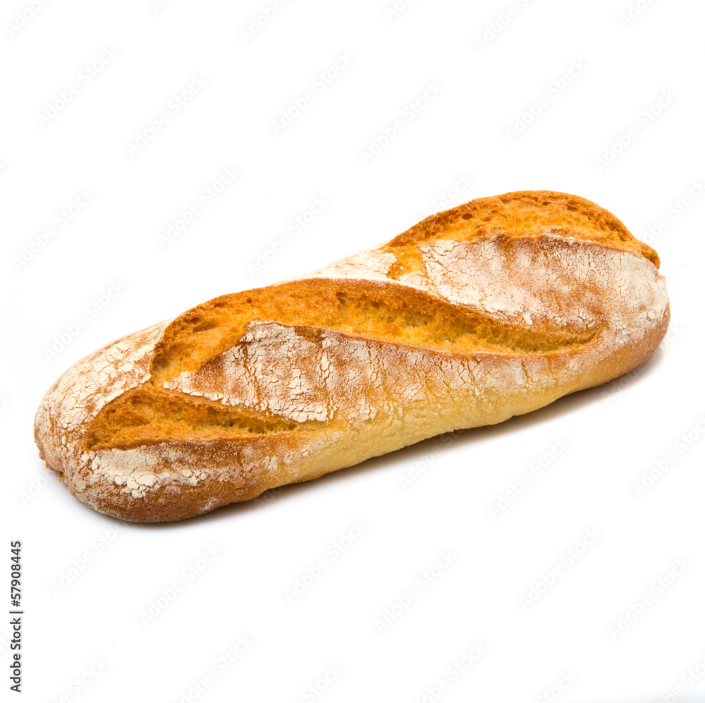 pane italiano in fondo bianco