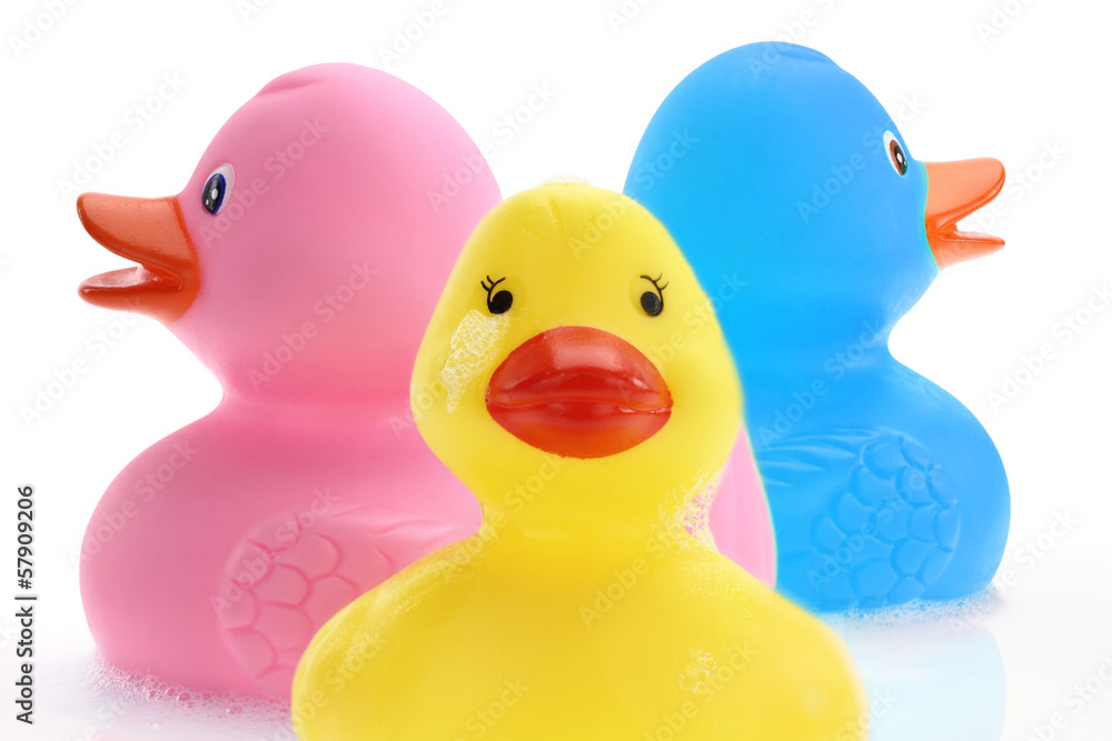 Family of three rubber ducks Family of three rubber ducks