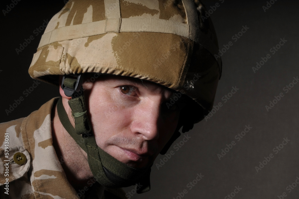 Soldier Portrait In Shadow Soldier Portrait In Shadow