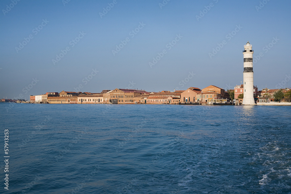 Murano island in Venice lagoon