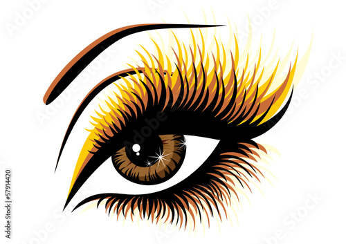 Beautiful female brown eye