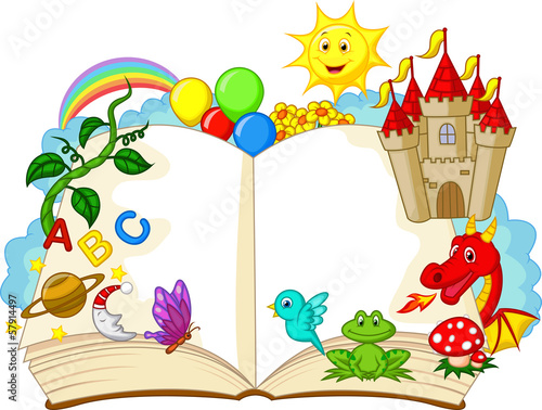 Fantasy book cartoon