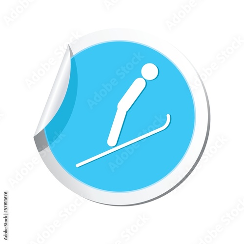 Ski springboard icon. Vector illustration