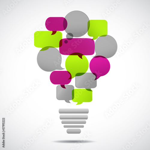 ampoule bulles concept vert fuschia