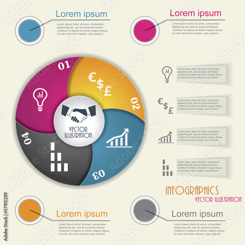 Modern infographic template, design for your business