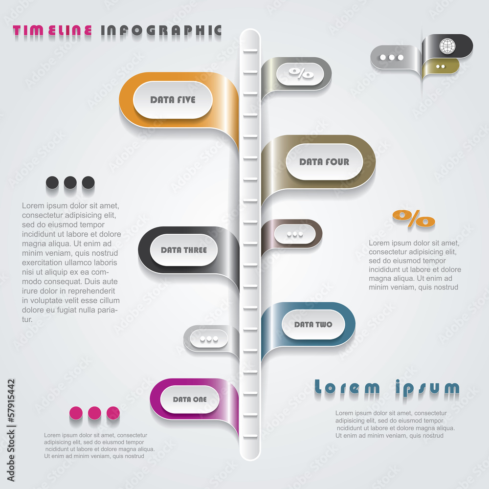 Modern timeline infographics design. Vector illustration Modern timeline infographics design. Vector illustration