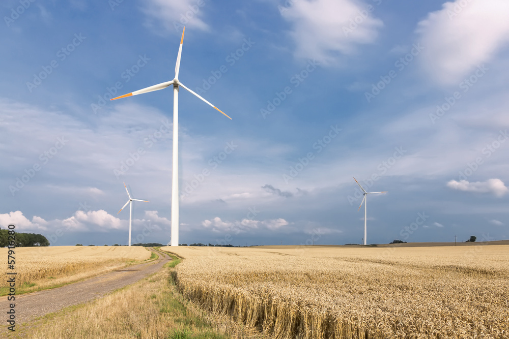 Sights of Poland. Wind farm on Polish seaside. Sights of Poland. Wind farm on Polish seaside.