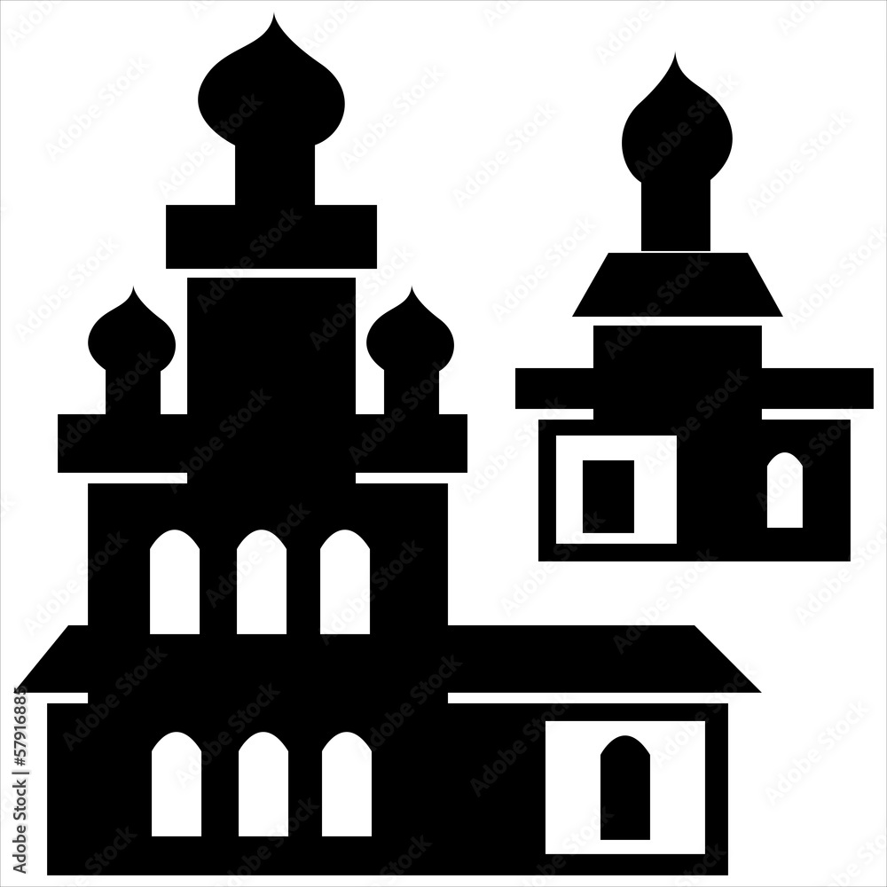 churches icon isolated on white background