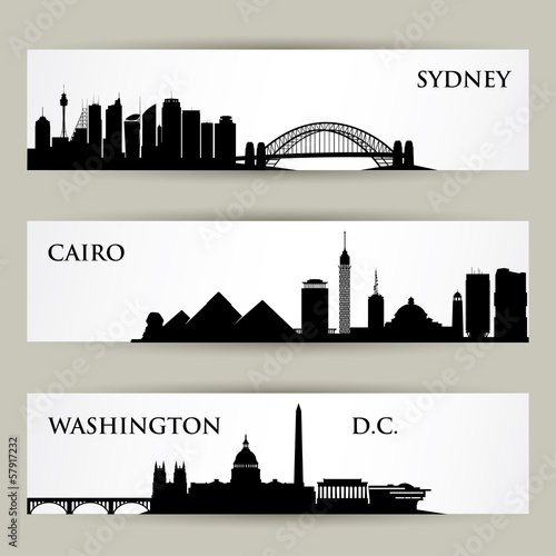 City scapes banners