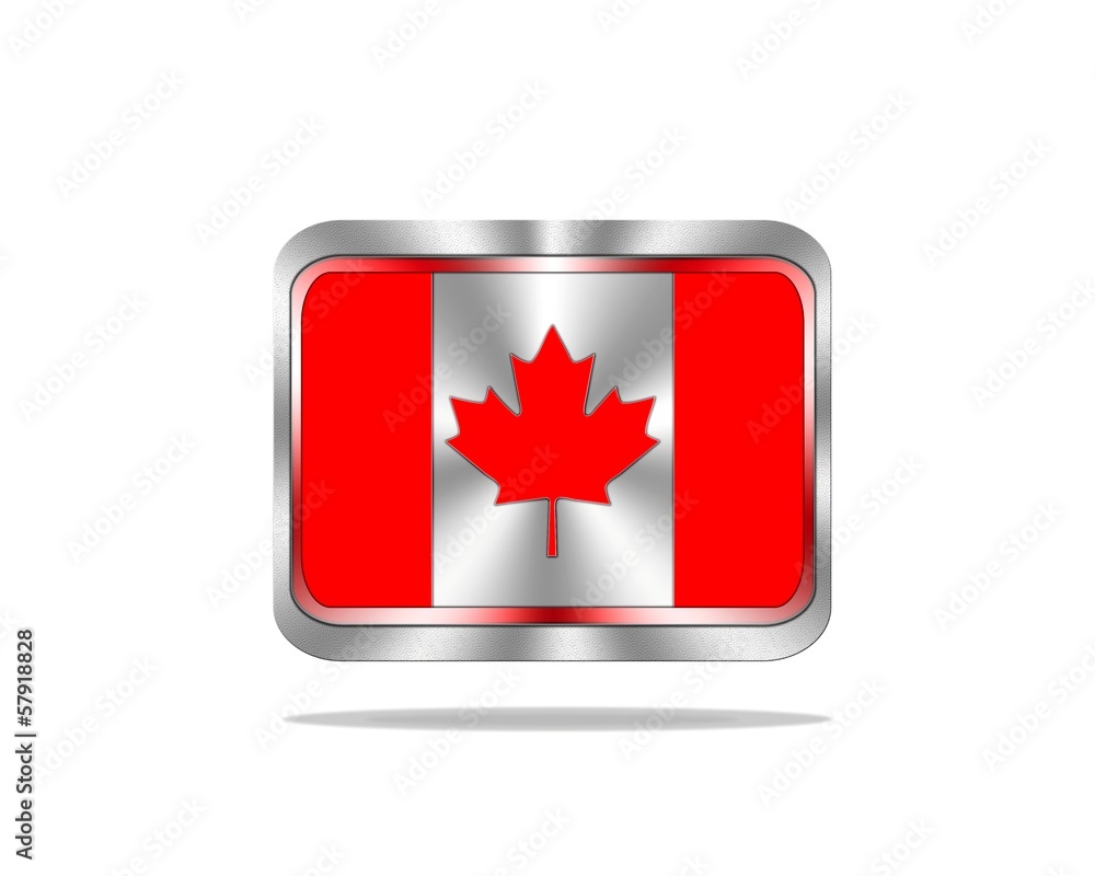 Metal Canada flag. Metal Canada flag.