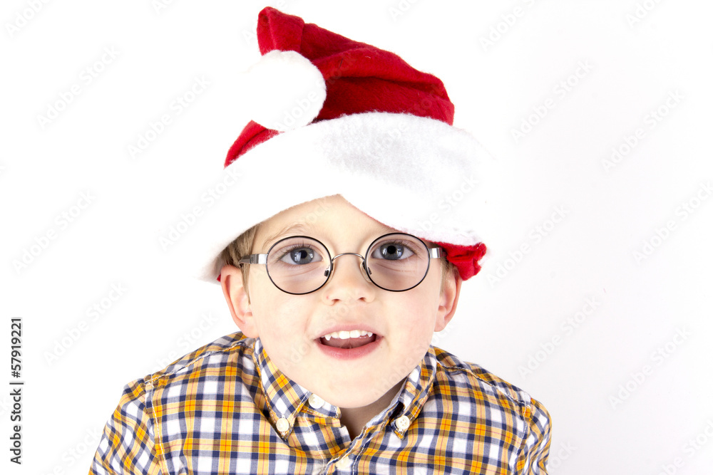 Junger Mann mit Weihnachtsmütze Junger Mann mit Weihnachtsmütze