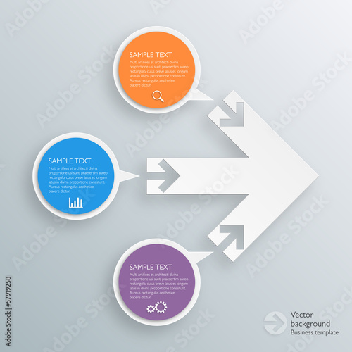 Infographics Vector Background Arrow
