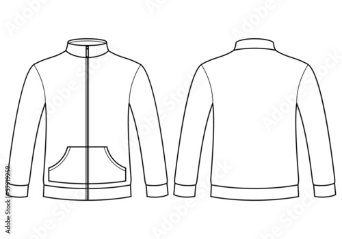 Blank sweatshirt template - front and back