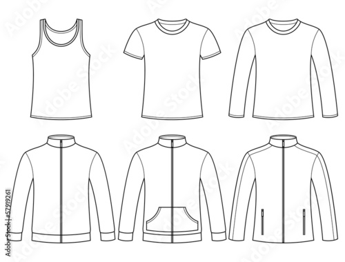 Singlet, T-shirt, Long-sleeved T-shirt, Sweatshirts and Jacket t