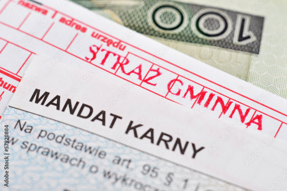 Obraz premium mandat karny