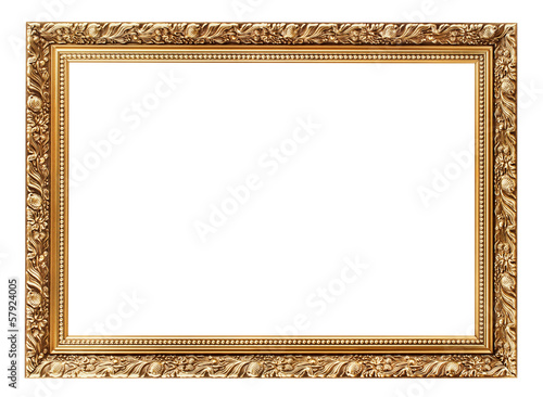 Vintage decorative antique frame, isolated on white background