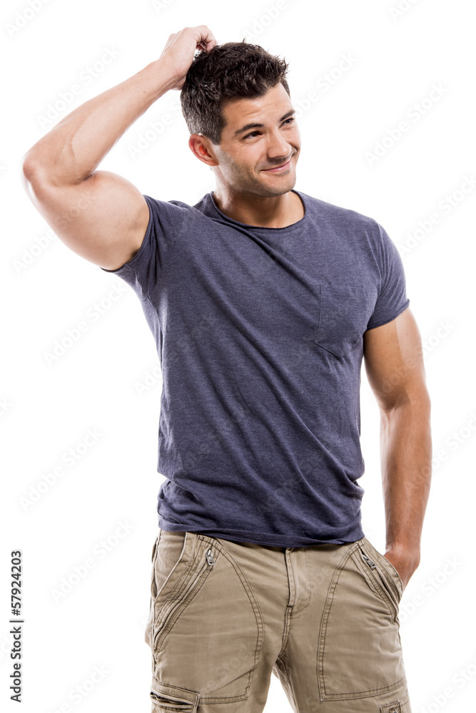 Handsome man thinking Handsome man thinking