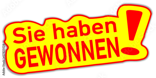 Gewonnen Gewinn Sticker  #131103-svg02