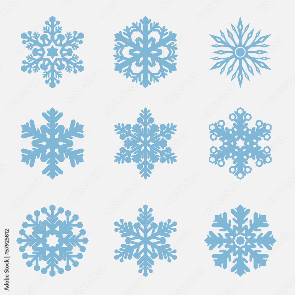 Snowflakes set