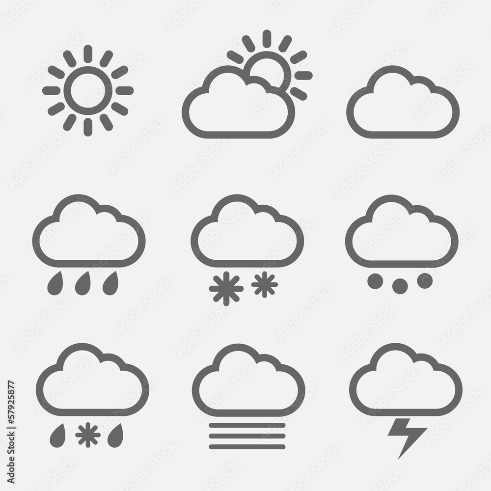 Meteorology icons Meteorology icons
