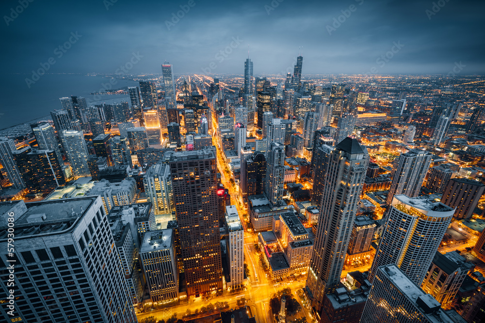 Naklejka premium Chicago skyline