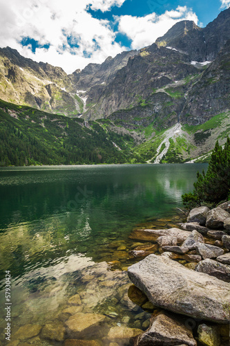 Beautiful lake in Tatra Mountains