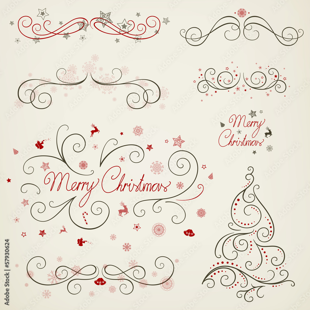 Vector Illustration of an Abstract Christmas Background