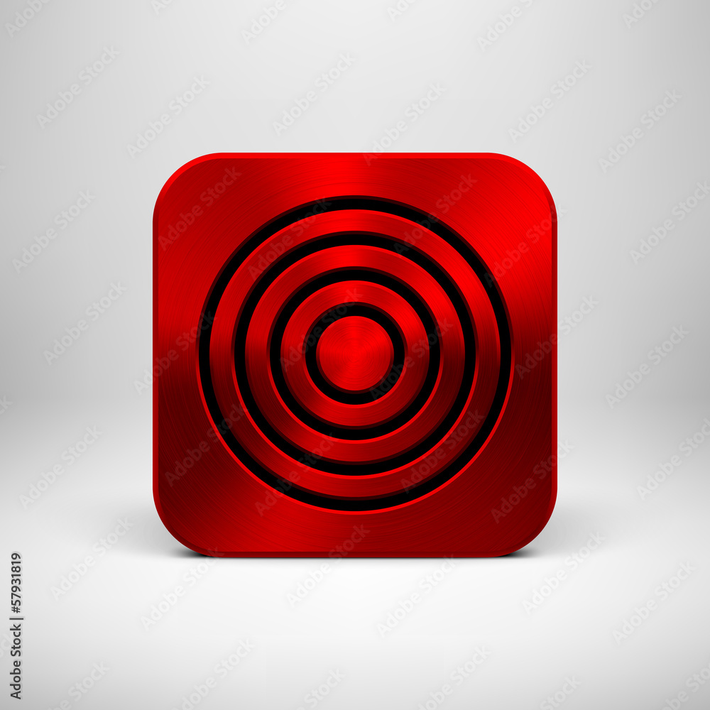 Technology App Icon Template with Bronze Metal Texture Technology App Icon Template with Bronze Metal Texture