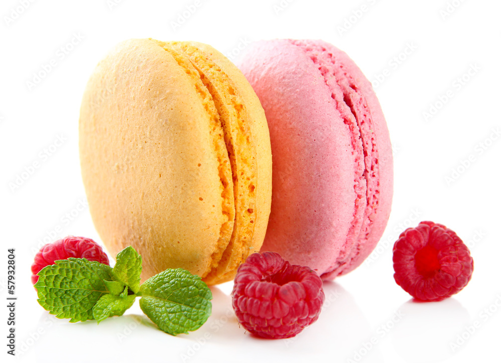 Gentle macaroons isolated on white Gentle macaroons isolated on white