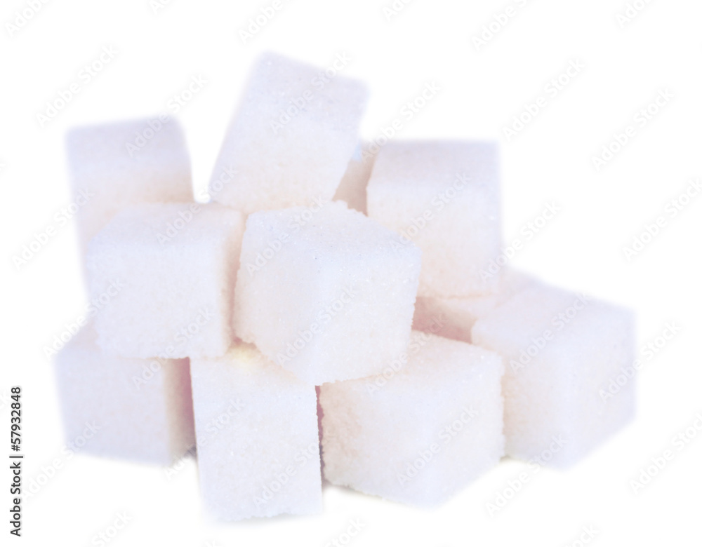 White sugar isolated on white White sugar isolated on white